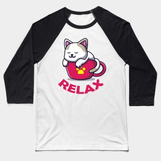 Relax! Inspirational - one word quote - Single word quote Baseball T-Shirt